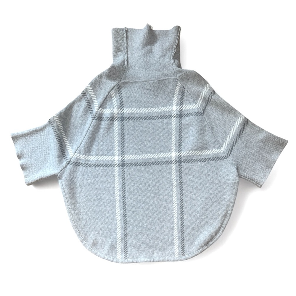 Loft Outlet Plaid Pullover‎ Poncho Sweater size XS/S NWT - Picture 2 of 6